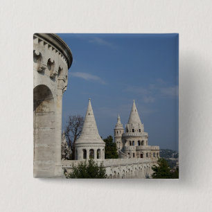 Hungary, capital city of Budapest. Buda, Castle 15 Cm Square Badge