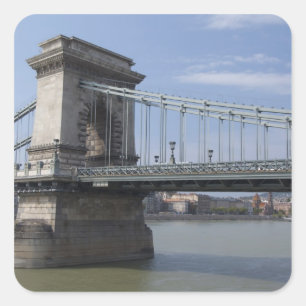 Hungary, capital city of Budapest. Historic Square Sticker