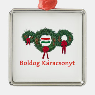 Hungary Christmas 2 Metal Ornament