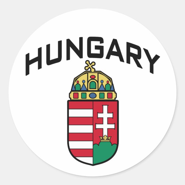 Hungary Classic Round Sticker (Front)
