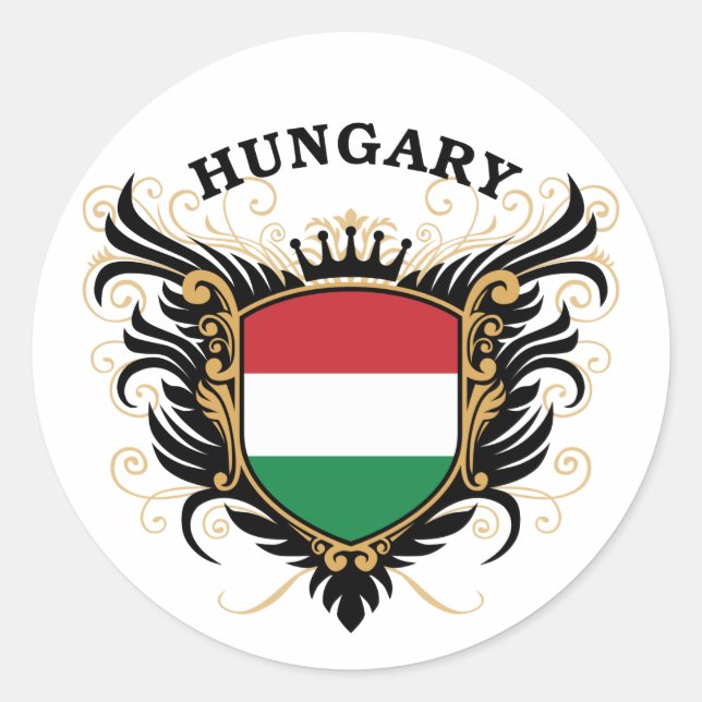 Hungary Classic Round Sticker (Front)