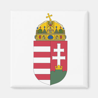 Hungary Coat of Arms 2 Inch Square Magnet