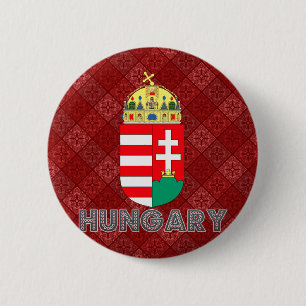 Hungary Coat of Arms 6 Cm Round Badge