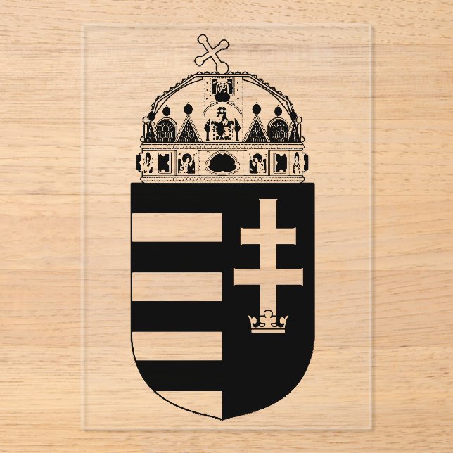 Hungary Coat of arms Acrylic Invitations (Front)