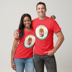 Hungary Coat of Arms Circle Shape T-Shirt