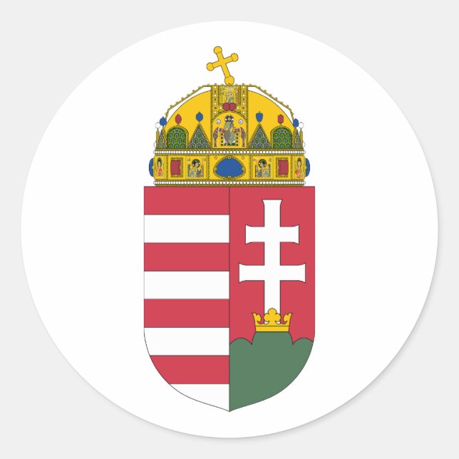 Hungary coat of arms classic round sticker (Front)