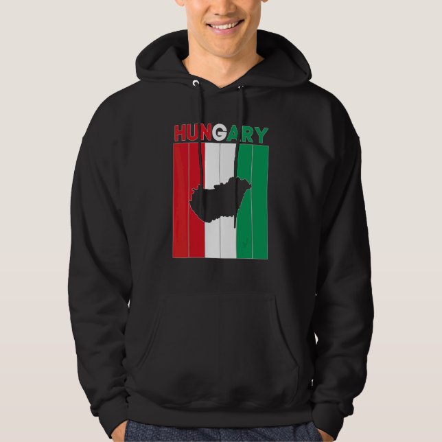 Hungary Country Borders Hoodie (Front)