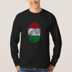 Hungary Country Flag Fingerprint DNA T-Shirt