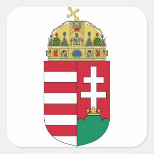 hungary emblem square sticker