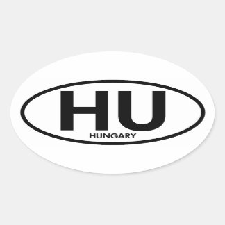 Hungary Euro Car Oval Sticker