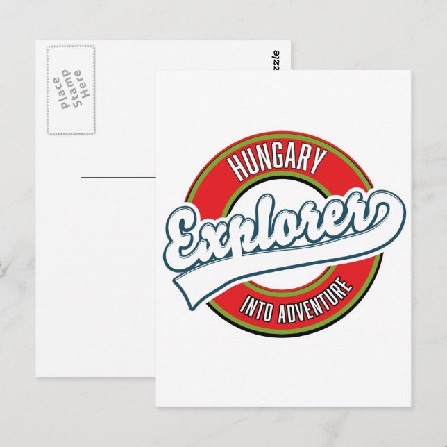 Hungary explorer into adventure logo postcard (Front/Back)