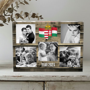 Hungary family photo block,  Hungarian flag, wood Block