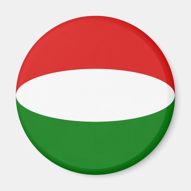 Hungary Fisheye Flag Magnet (Front)