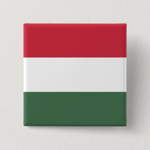Hungary Flag 15 Cm Square Badge