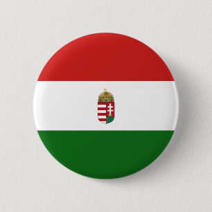 Hungary flag  6 cm round badge