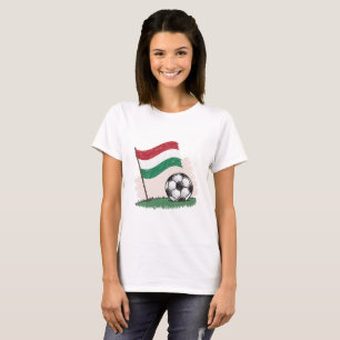 Hungary flag and crayon-style soccer ball T-Shirt
