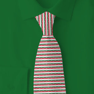 Hungary Flag Brick Pattern Tie