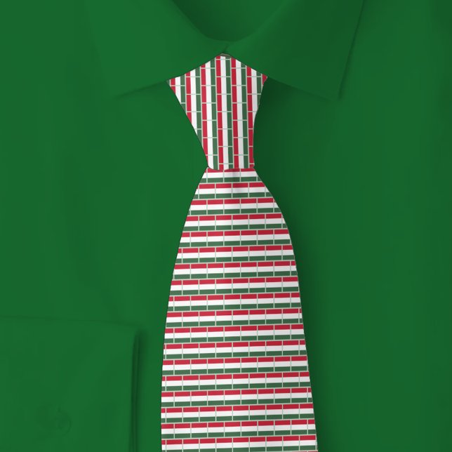 Hungary Flag Brick Pattern Tie (Creator Uploaded)