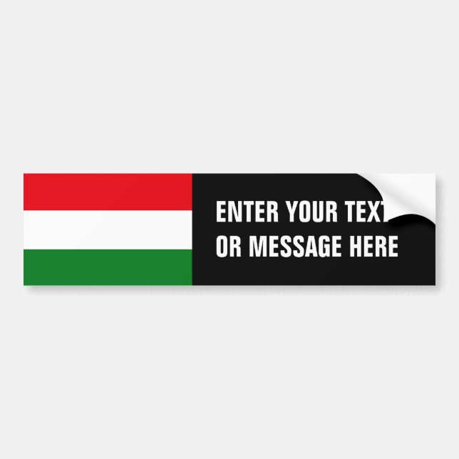 Hungary Flag Bumper Sticker (Front)
