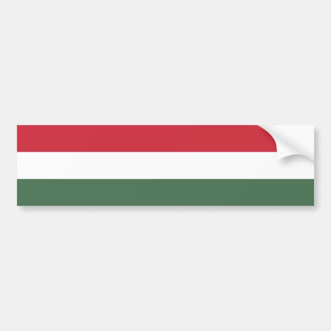 Hungary Flag Bumper Sticker (Front)