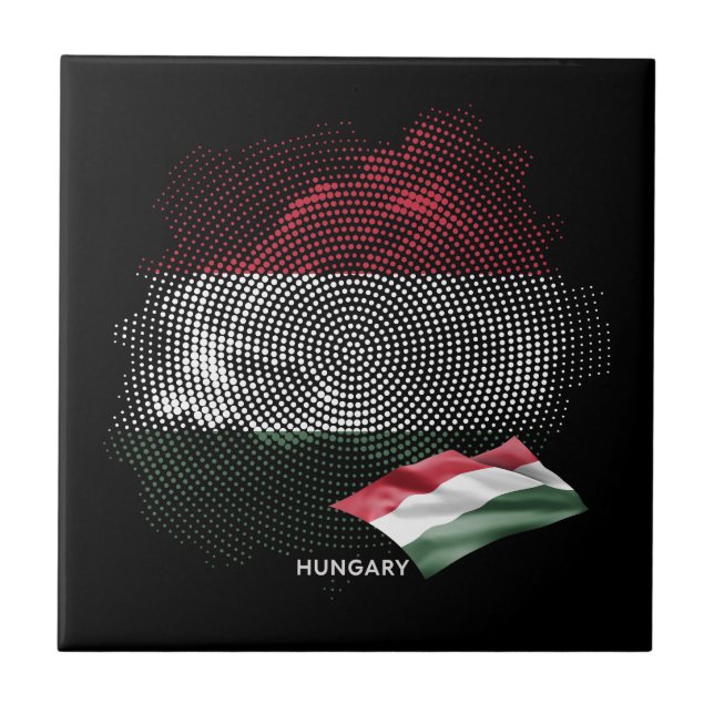 Hungary flag ceramic tile (Front)