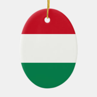 Hungary Flag Ceramic Tree Decoration