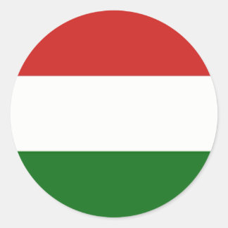 Hungary flag Classic Round Sticker