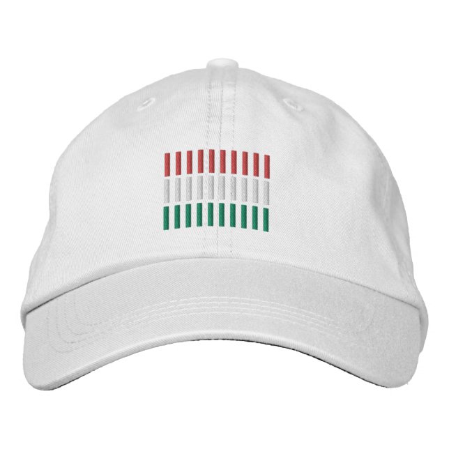 Hungary Flag Embroidery Embroidered Hat (Front)