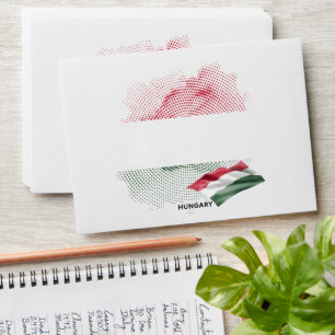 Hungary flag envelope