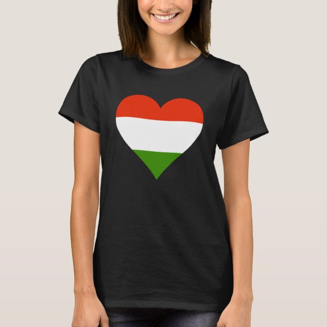 Hungary Flag Heart Hungary Gifts Love Hungary Pull T-Shirt (Front)