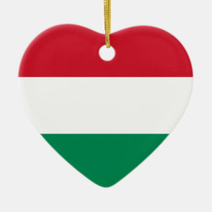 Hungary Flag Heart Ornament