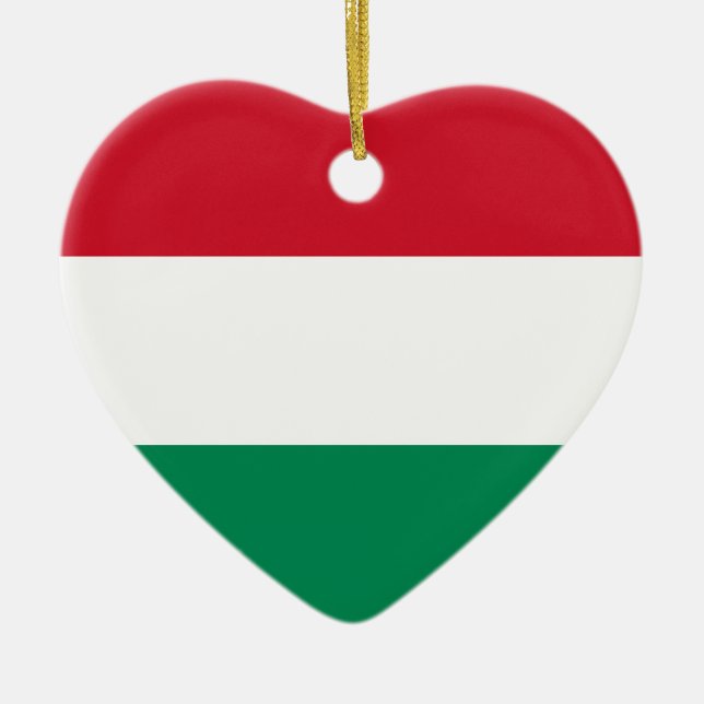Hungary Flag Heart Ornament (Front)