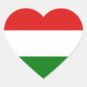Hungary Flag Heart Sticker