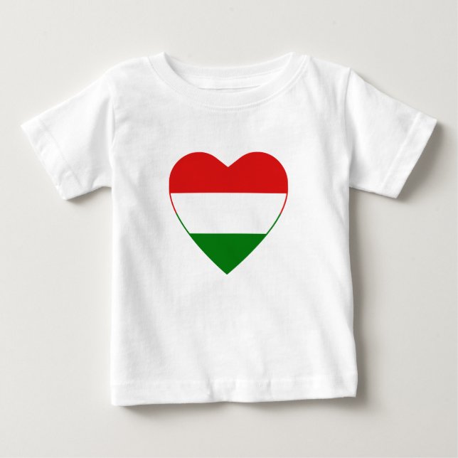 Hungary Flag Heart T-Shirt (Front)