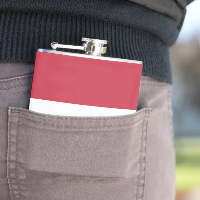 Hungary flag hip flask (In Situ)