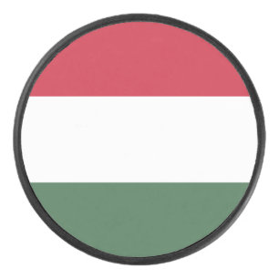 Hungary Flag Hockey Puck