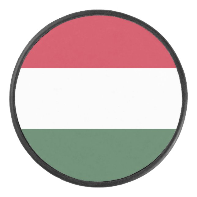 Hungary Flag Hockey Puck (Front)