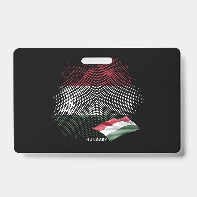 Hungary flag ID badge (Front)