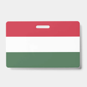Hungary Flag ID Badge