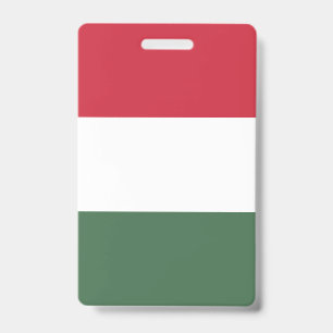 Hungary Flag ID Badge