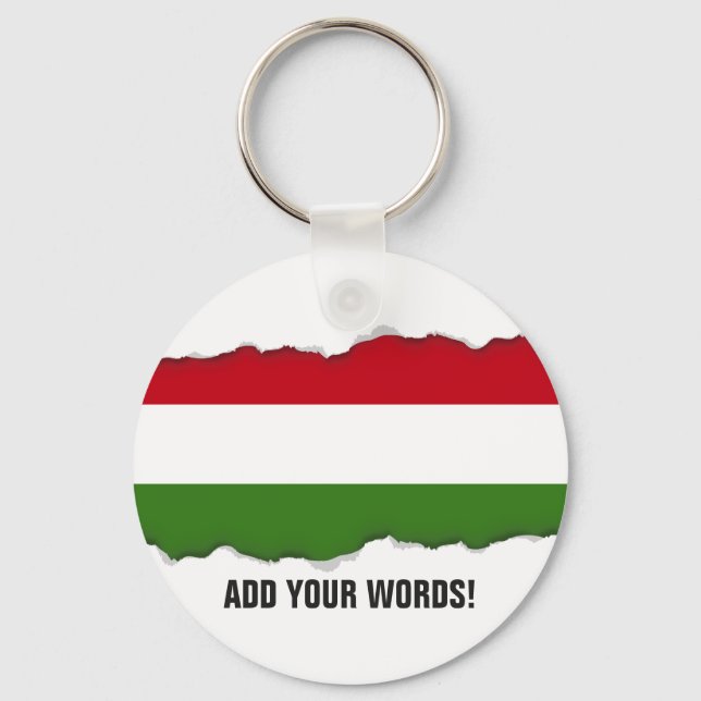 Hungary Flag Key Ring (Front)
