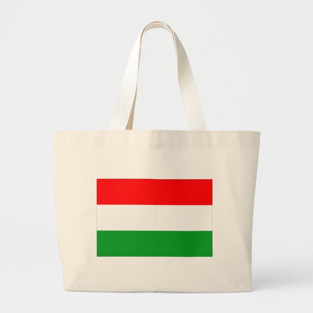 Hungary Flag Large Tote Bag (Front)