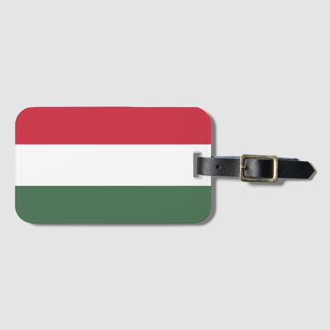 Hungary Flag Luggage Tag (Front Horizontal)