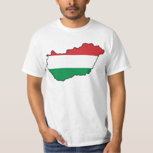 Hungary Flag Map HU T-Shirt