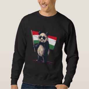 Hungary Flag Panda Bear Hungarian Roots Hungarian Sweatshirt