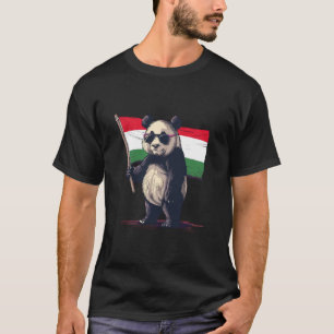 Hungary Flag Panda Bear Hungarian Roots Hungarian T-Shirt