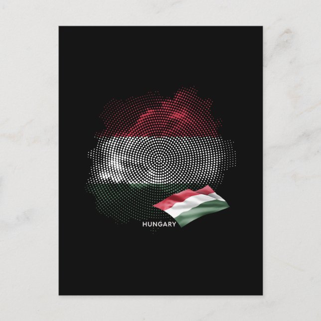 Hungary flag postcard (Front)