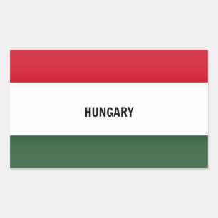 Hungary Flag  Rectangular Sticker