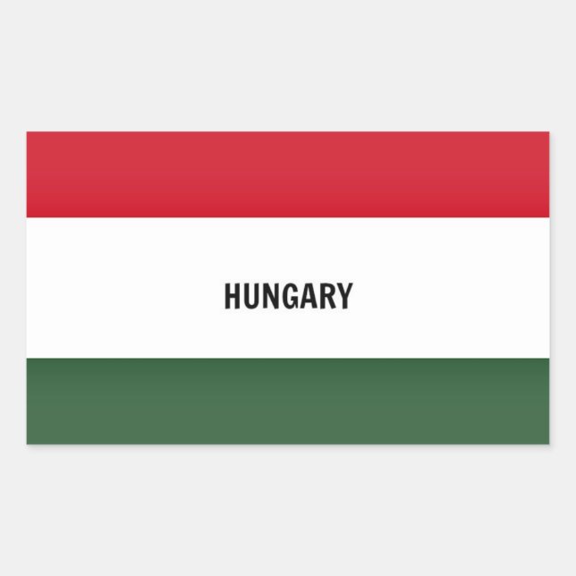 Hungary Flag  Rectangular Sticker (Front)