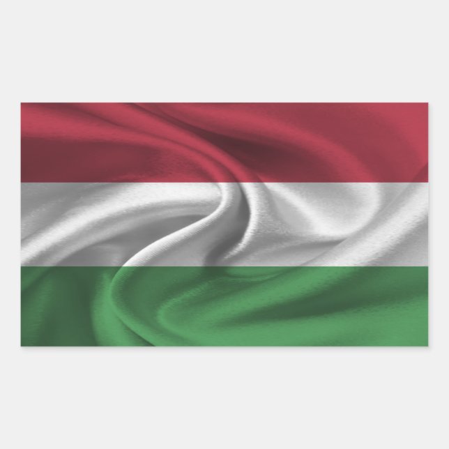 Hungary Flag Rectangular Sticker (Front)